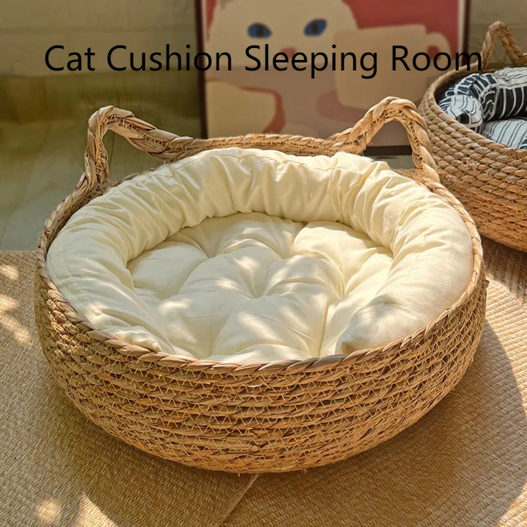 Cat Bed Woven Removable
