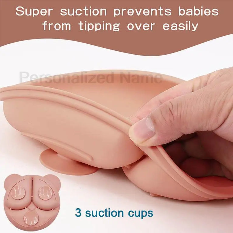 Silicone baby eating plates