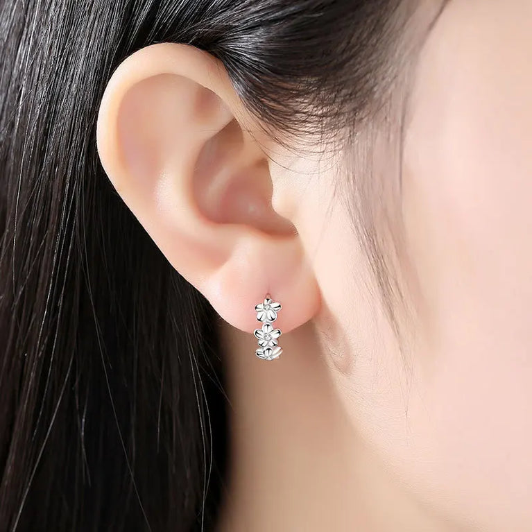 Silver Needle Earrings