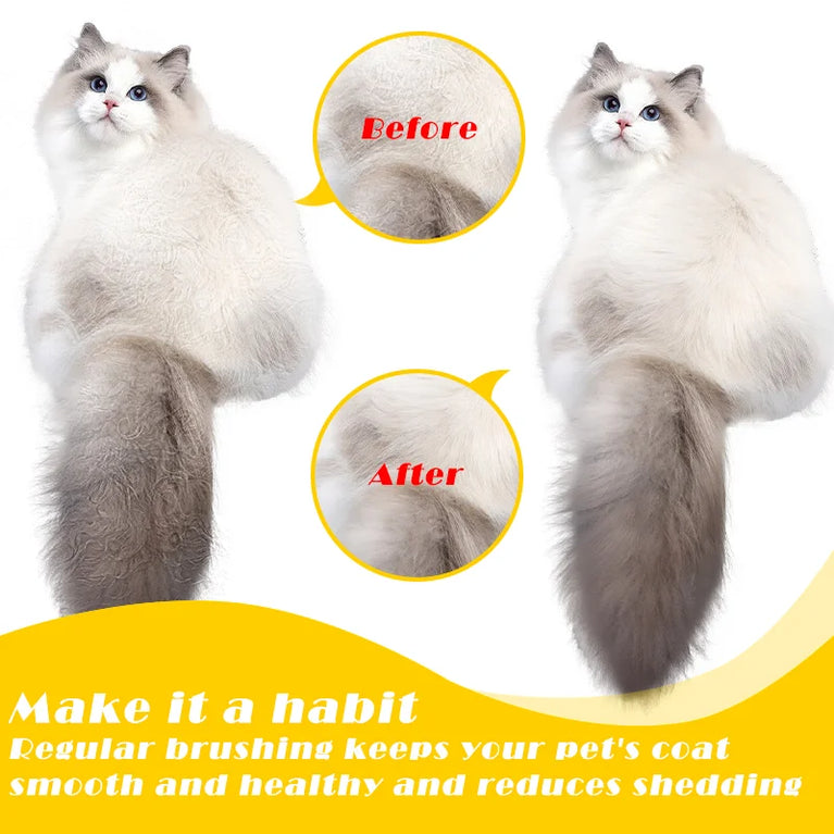 Steam brush for cats 3 in 1